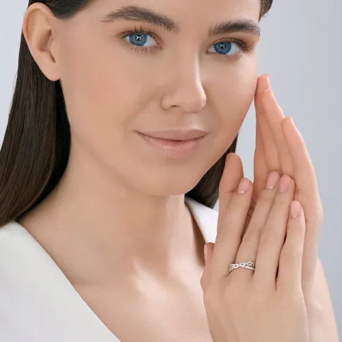 Inel din argint cu Cubic Zirconia Incolor