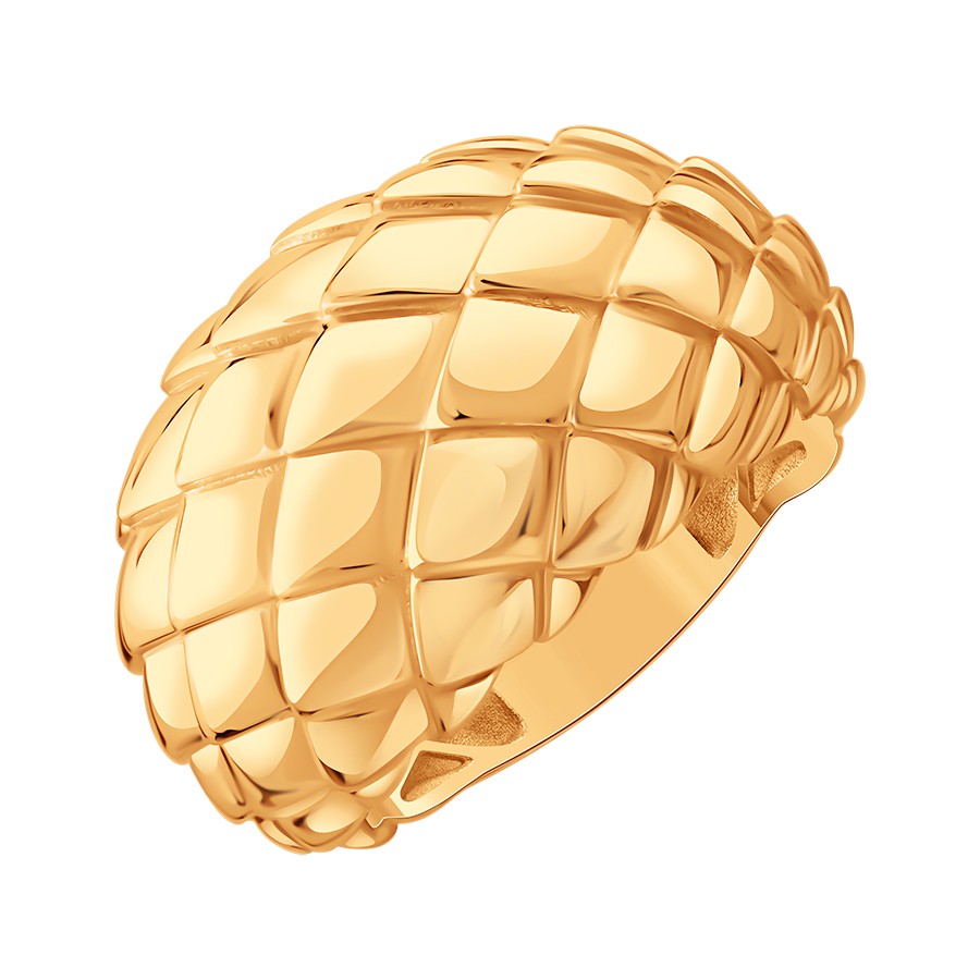 Кольцо из красного золота без камней