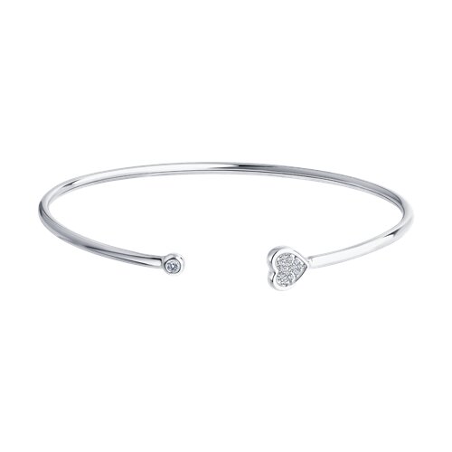 Браслет Love из белого золота с камнями Бриллиант