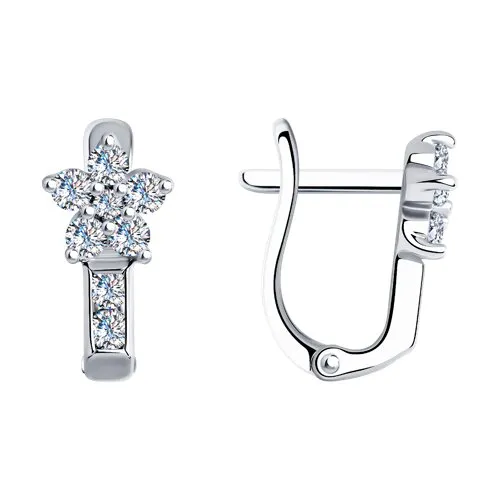 Cercei p-u copii din argint cu Cubic Zirconia Incolor