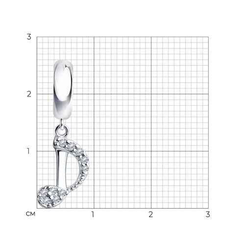Pandantiv din argint  cu pietre Cubic Zirconia Incolor