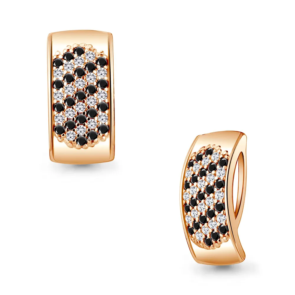 Pandantiv din aur roșu cu Cubic Zirconia Incolor, Nanocristal