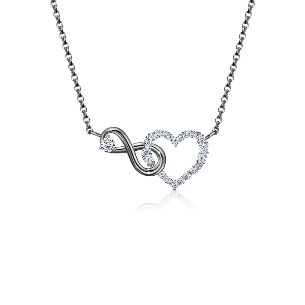 Colier din aur alb cu Cubic Zirconia Incolor