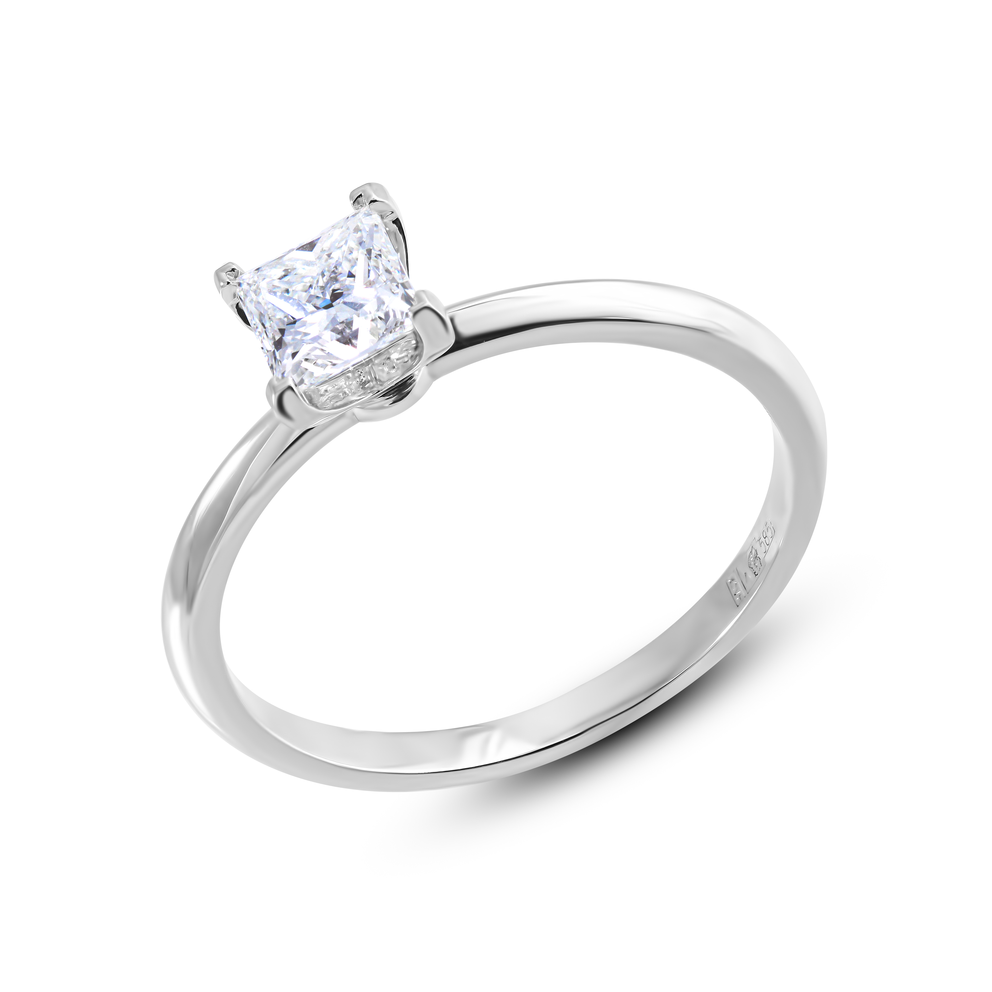 Inel din aur alb cu pietre Diamant