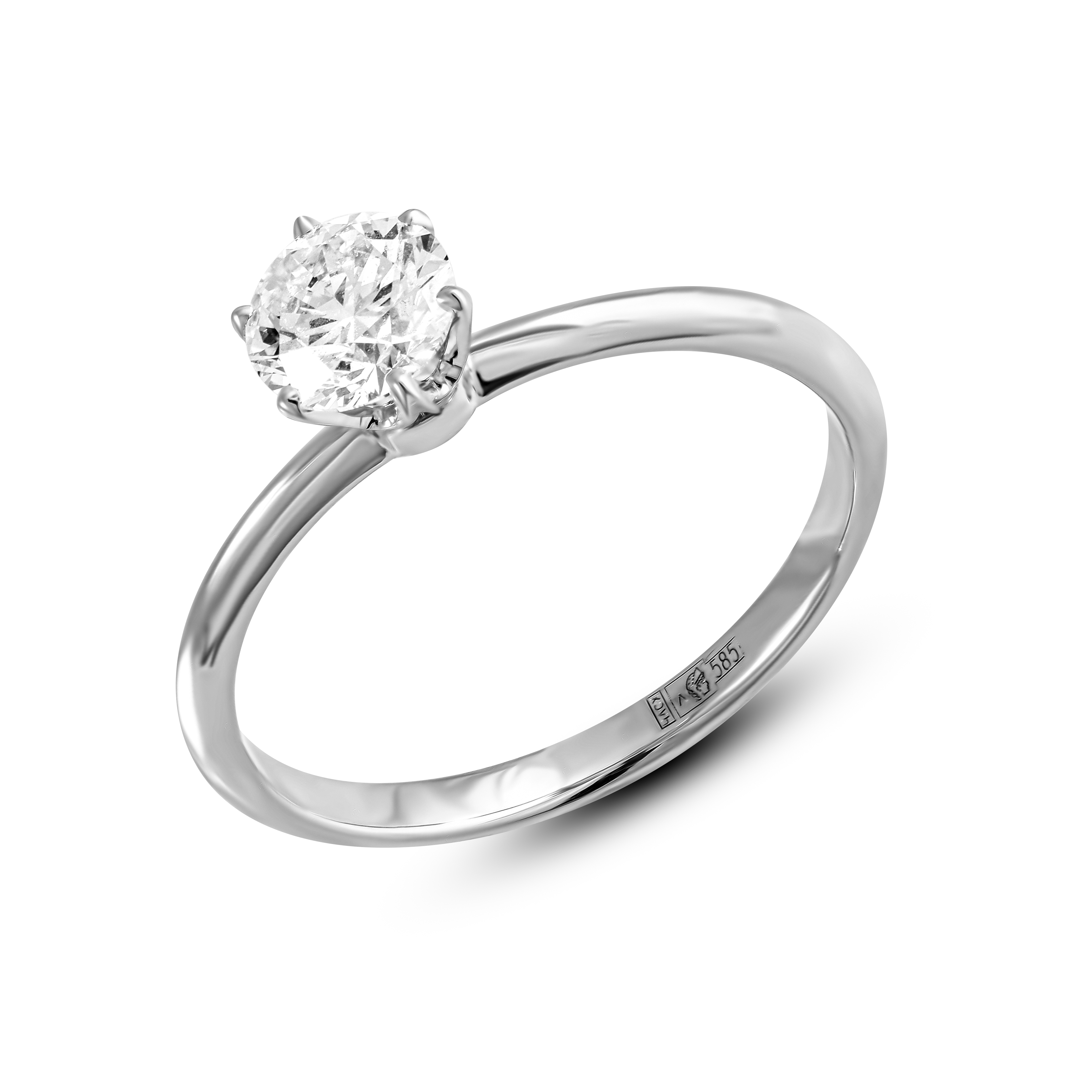 Inel din aur alb cu pietre Diamant
