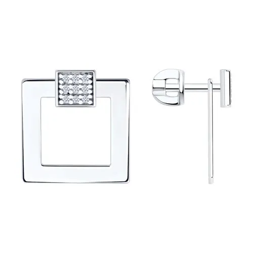 Cercei Pusete din argint cu Cubic Zirconia Incolor