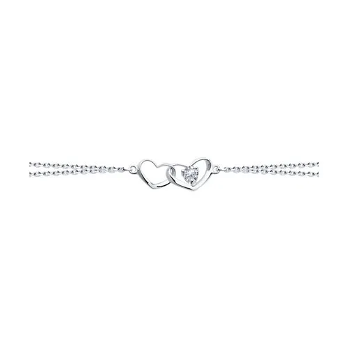 Brățară Love din argint cu Cubic Zirconia Incolor