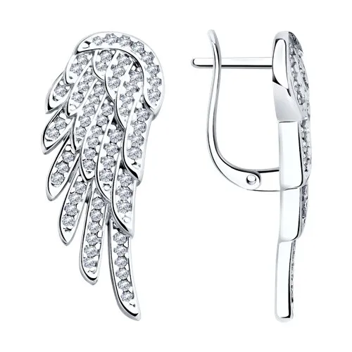 Cercei din argint cu Cubic Zirconia Incolor