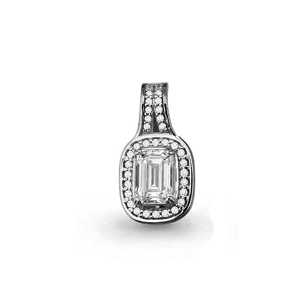 Подвеска из белого золота с камнями Swarovski