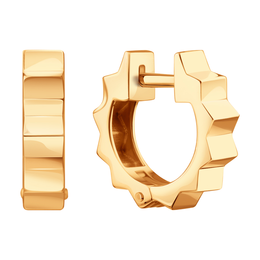 Cercei Creole din aur roșu fără pietre