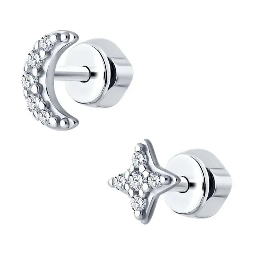 Cercei Pusete din argint cu Cubic Zirconia Incolor