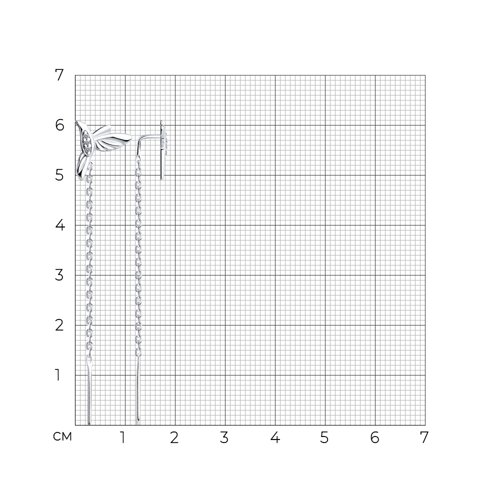 Cercei Lanț din argint  cu pietre Cubic Zirconia Incolor