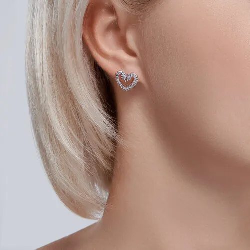 Cercei Pusete din argint cu Cubic Zirconia Incolor