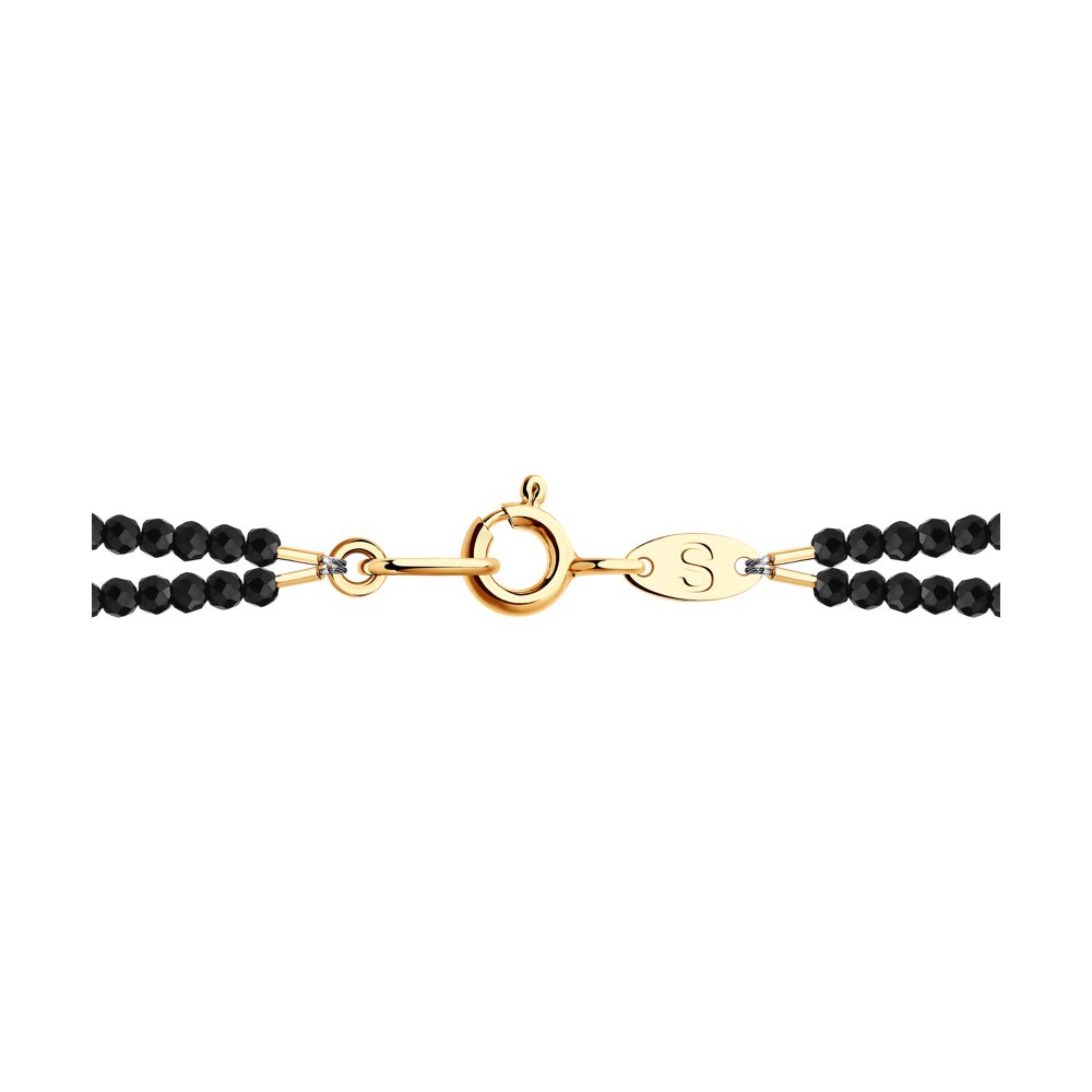 Brățară din aur roșu cu pietre Diamant, Diamant negru și Spinel natural