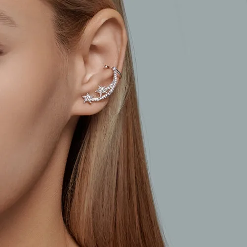 Cercei Pusete din argint cu Cubic Zirconia Incolor