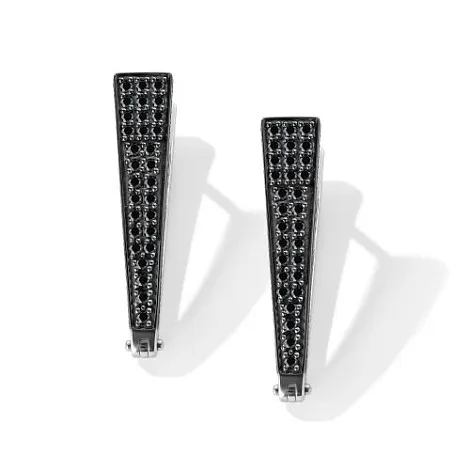 Cercei din aur alb cu Diamant, Diamant negru