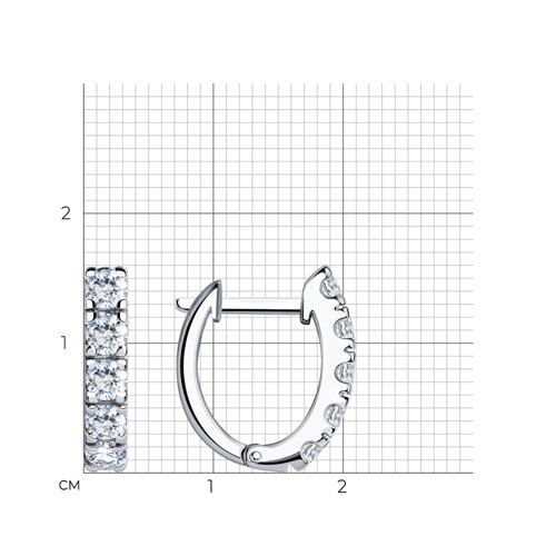 Cercei din argint  cu pietre Cubic Zirconia Incolor