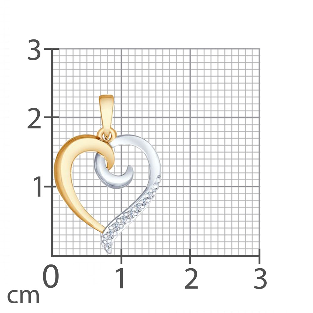 Pandativ love din aur roșu cu pietre Cubic zirconia