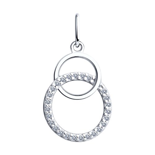 Pandantiv din argint  cu pietre Cubic Zirconia Incolor