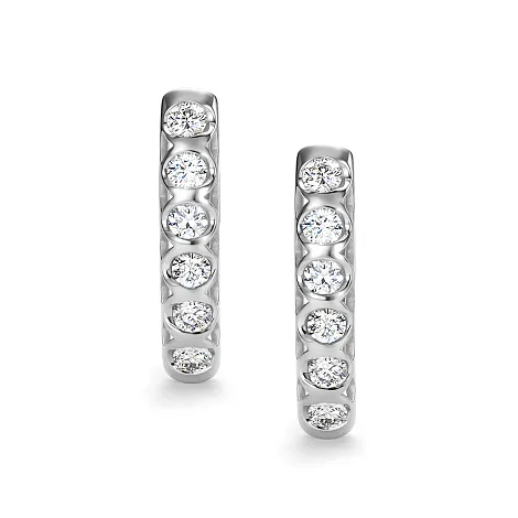 Cercei din aur alb cu Diamant