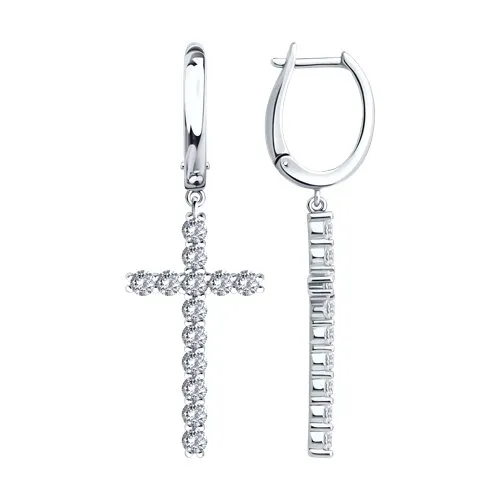 Cercei Suspendați din argint cu Cubic Zirconia Incolor