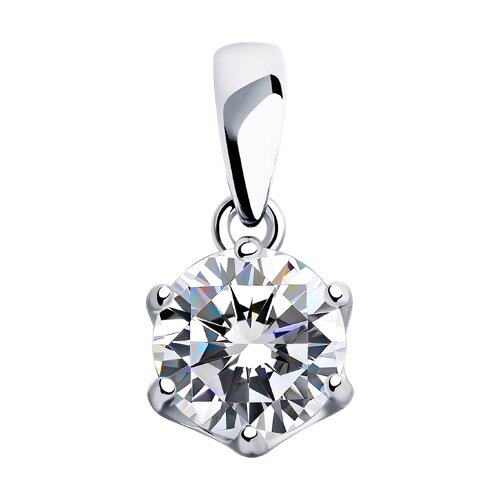 Pandantiv din argint  cu pietre Cubic Zirconia Incolor