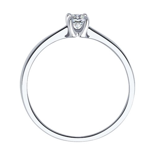 Кольцо из белого золота с камнями Бриллиант