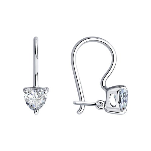 Cercei p-u copii din argint  cu pietre Cubic Zirconia Incolor