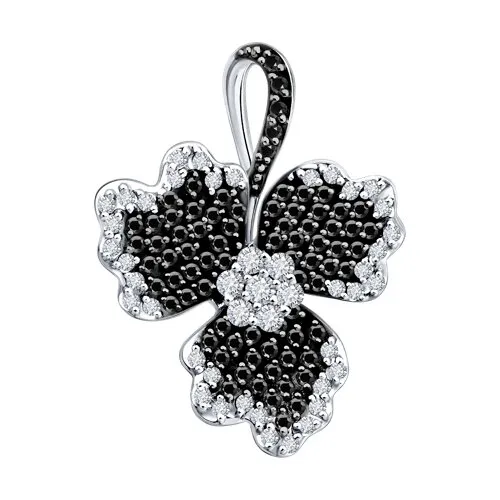 Pandantiv din aur alb cu Diamant, Diamant negru