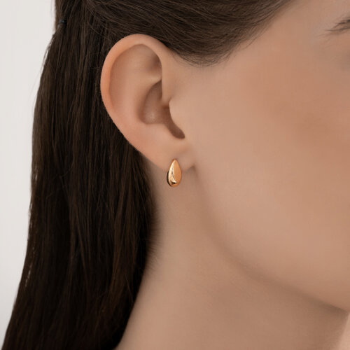 Cercei din aur roșu fără pietre