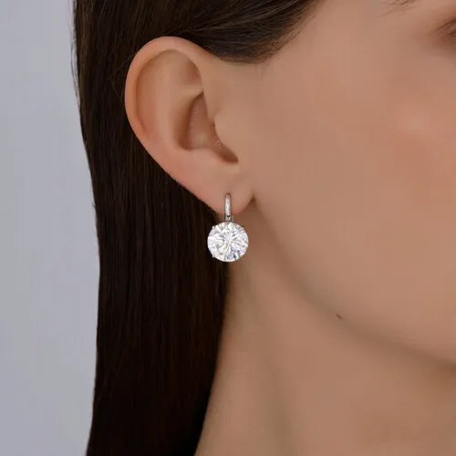 Cercei din argint cu Cubic Zirconia Incolor