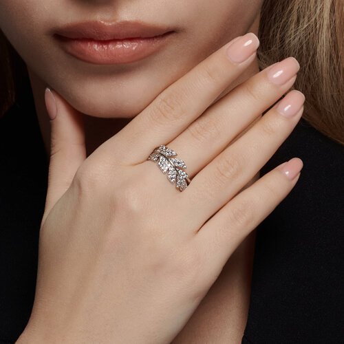 Inel din argint  cu pietre Cubic Zirconia Incolor
