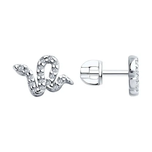 Cercei Pusete din argint cu Cubic Zirconia Incolor