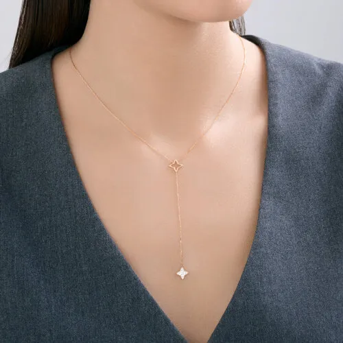 Colier din aur roșu cu Cubic Zirconia Incolor