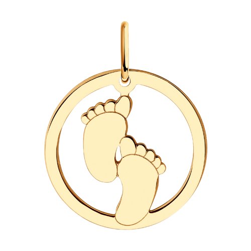 Подвеска из красного золота без камней