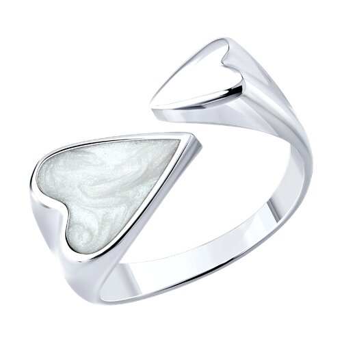 Кольцо из серебра с камнями Эмаль