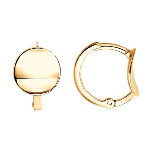 Cercei Creole din aur roșu fără pietre