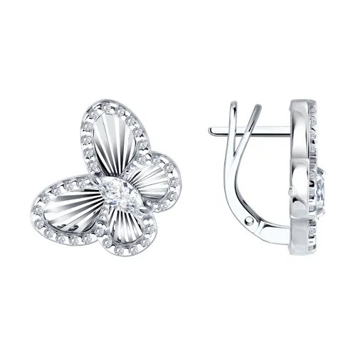 Cercei din argint cu Cubic Zirconia Incolor