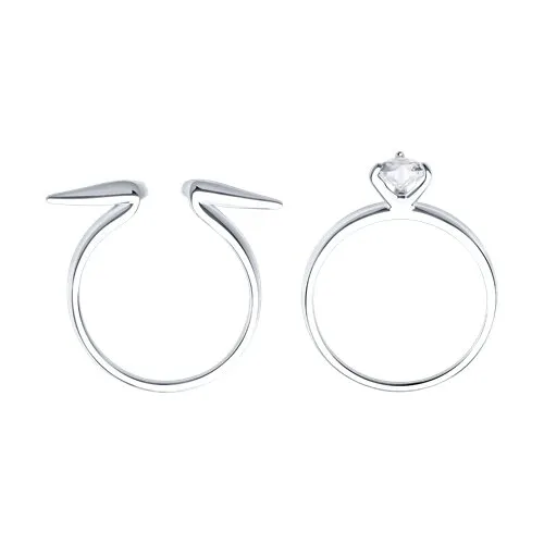 Inel din argint cu Cubic Zirconia Incolor