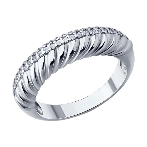 Inel din argint  cu pietre Cubic Zirconia Incolor