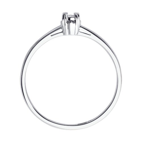 Inel din aur alb cu pietre Diamant