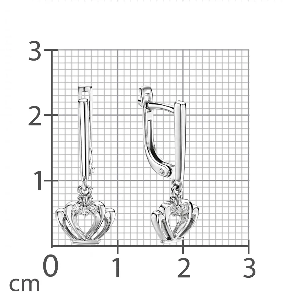 Cercei Suspendați din argint cu Cubic Zirconia Incolor