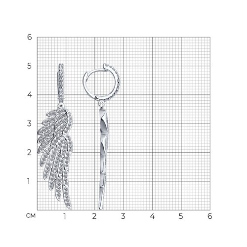Cercei Creole din argint  cu pietre Cubic Zirconia Incolor