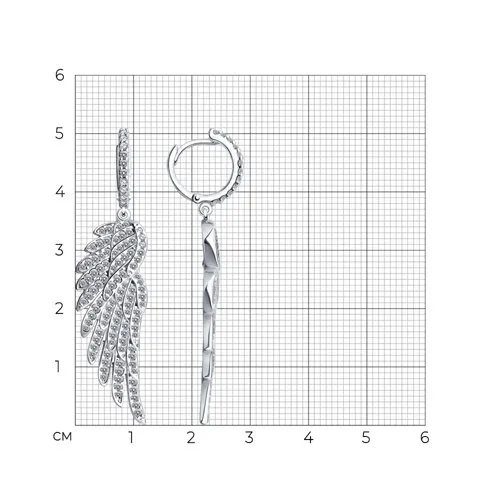 Cercei Creole din argint cu Cubic Zirconia Incolor