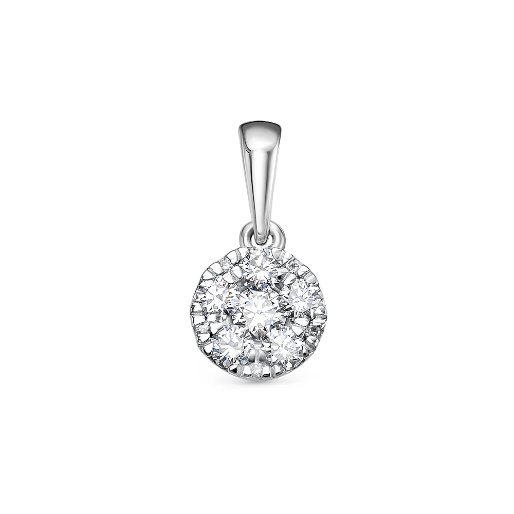 Pandantiv din aur alb cu Diamant