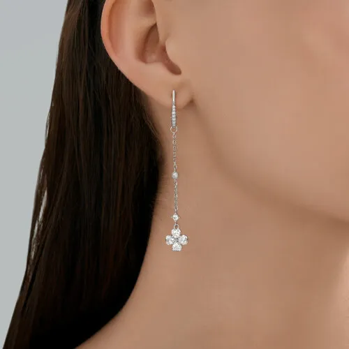 Cercei Suspendați din argint cu Cubic Zirconia Incolor