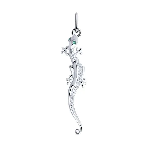 Pandantiv din argint cu Cubic Zirconia Incolor, Cubic Zirconia Verde