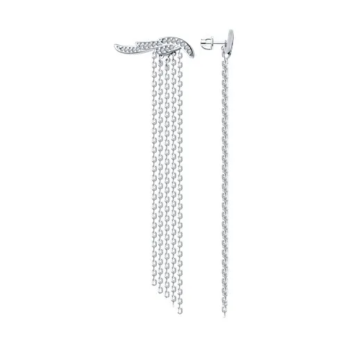 Cercei Pusete din argint cu Cubic Zirconia Incolor