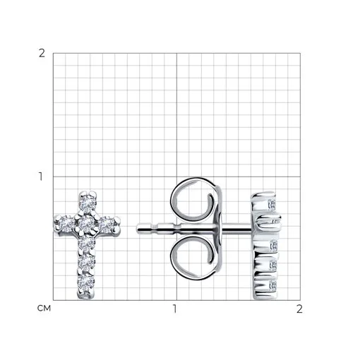 Cercei Pusete din argint cu Cubic Zirconia Incolor