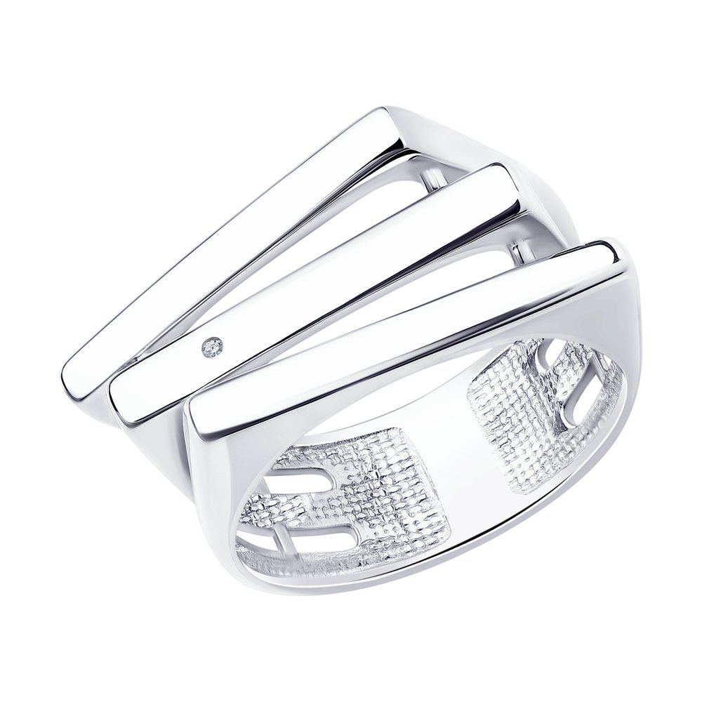 Inel din argint  cu pietre Diamant